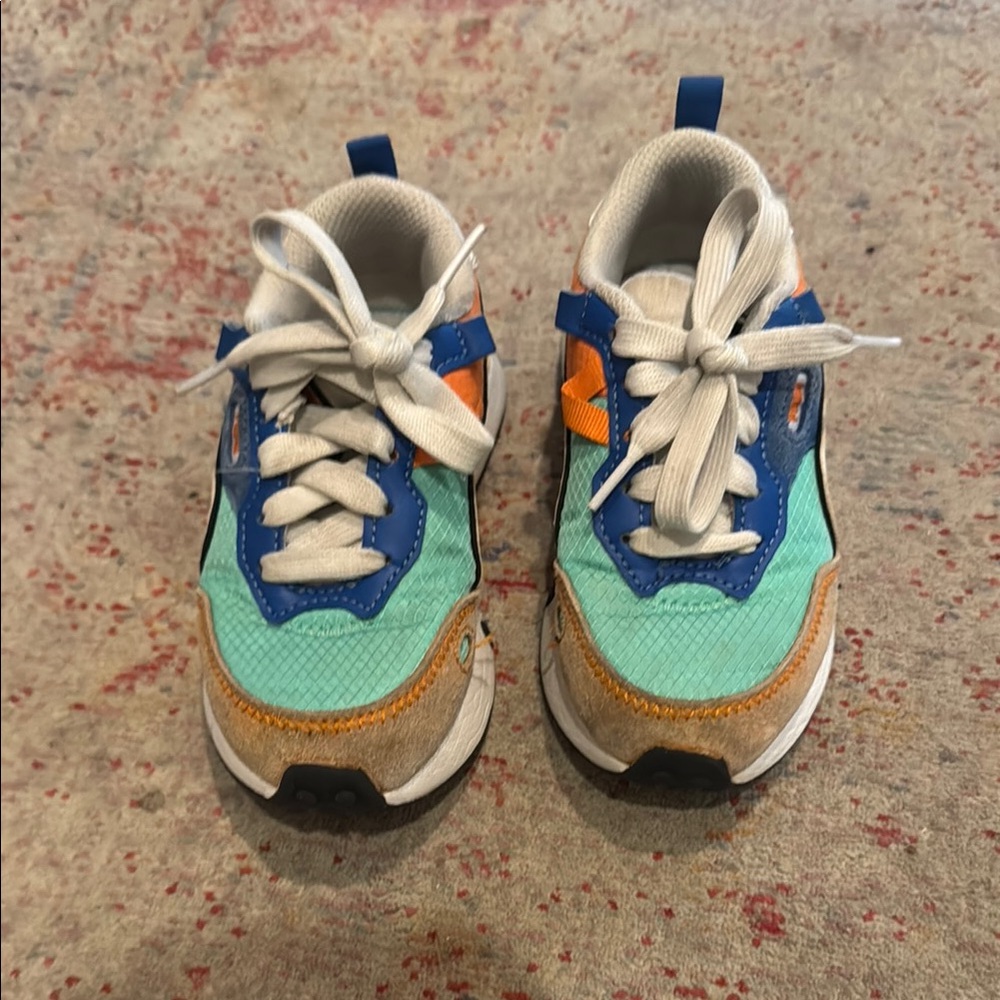 Puma Blue and Orange Chunky Sneakers